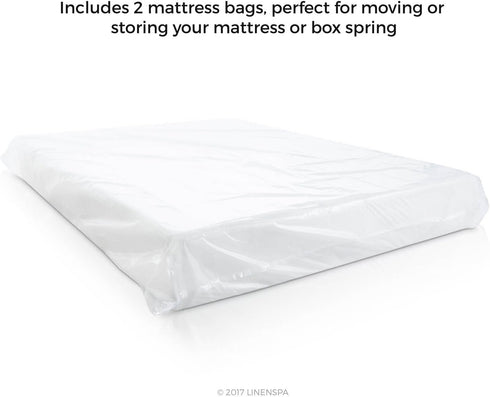 Linenspa Mattress Bag - 2 Pack Twin/Twin XL Mattress Bags for Moving and Storage, Mattress Protection