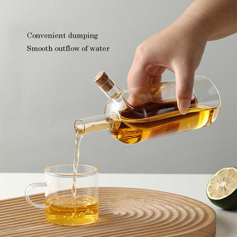 ARGENTFLUX 2 1 40+350ML Oil And Vinegar Dispenser, Oil and Vinegar Dispenser Glass, in Glass Oil and Vinegar Dispenser