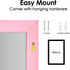 Dry Erase White Board Weekly Calendar Board, 18“x24" Solid Wood Pink Framed Message Board for Office