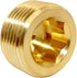 Joywayus Pack of 5 Brass Hex Counter Sunk Plug 3/4" NPT Male Pipe Fitting Set for Closing Pipe End