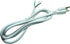 White 18AWG 3-Prong Power Cord, 10Amp Max, 6ft Replacement Power Cord with Open Wiring, NEMA 5-15P Plug