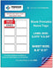 Premium Label Supply Blank Printable Name Tag Stickers - 2-1/3" x 3-3/8" - Laser/Inkjet Compatible – (8 Labels/Sheet), 25 Sheets – 200 Total Adhesive Name Tags