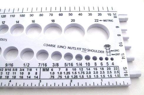 Stainlesstown Nut Bolt Thread Gauge, White