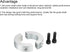 MECCANIXITY 1.97 Inch Bore Double Split Aluminum Shaft Collar with Set Screw, Silver Tone