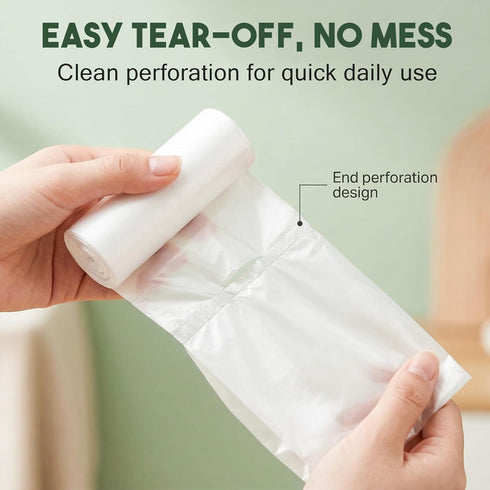 Offroaderman 10 84 Count (5 Gallon White Trash Bags, Rolls) | Large, Flat T-Shaped Unscented Garbage Bags for Kitchen