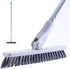 Grout Brush with Long Handle, Heavy Duty Cleaner Brush for Tile Floors and Shower, Swivel Stiff Bristles