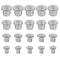 Dowel Pins Center Point Set, Dowel Tenon Center Transfer Plugs, Marker Set, 20 Pcs (1/4, 5/16, 3/8, 1/2 Inch)