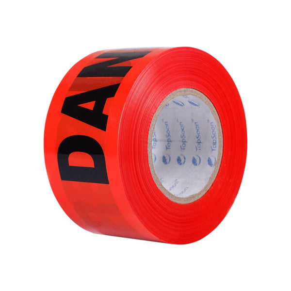 TopSoon Red Danger Tape Roll, Do Not Enter Barricade Tape, 3-Inch by 300-Feet, Premium Construction Safety Tape