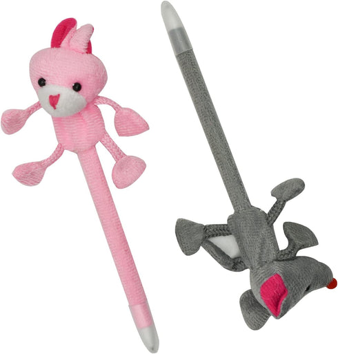 Maydahui 12PCS Plush Animal Ballpoint Pens, Cute Cartoon Fluffy Pens, Blue Ink for School Party Supply
