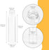 40ml Clear Glass Vials with Screw Caps and Plastic Stoppers, Leak-Proof Glass Test Tubes, 25PCS