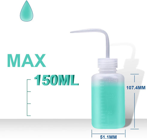 Wash Bottle, 3 Pack LDPE Squeeze Bottles, Safe Plastic Watering Bottle for Lab, Chemistry, Industry & Gardening