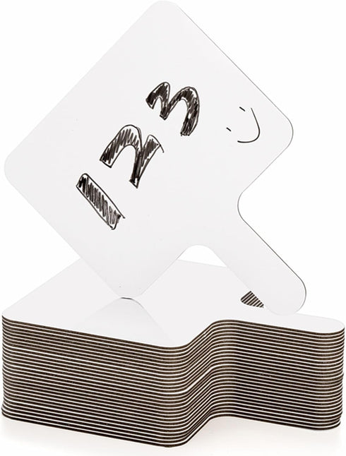 Set of 30 Dry Erase Answer Paddle - Small White Board Classroom Pack with Erasers for Students, Teachers