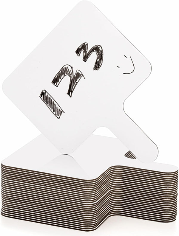 Set of 30 Dry Erase Answer Paddle - Small White Board Classroom Pack with Erasers for Students, Teachers