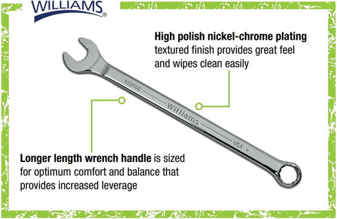 Williams 1209MSC Super Combo Combination Wrench, 9 Millimeter