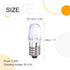 MECCANIXITY E10 Screw Base LED Bulb DC 6.3V 0.25W Round Top Mini Spot Light, Warm White Pack of 10 by MECCANIXITY