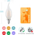 E12 Bulb, 2 Watt(25W 3000K, Dimmable CA10 Bulbs 3-Pack Frosted LED Candelabra Equivalent), Soft Wihte Flame Tip LED