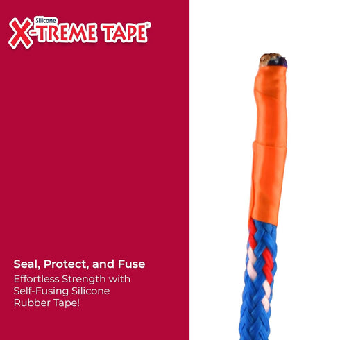X-Treme Tape MOCAP Heavy Duty Electrical Tape, 1" x 10ft Roll, Waterproof & Insulating, Orange