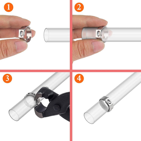9 inch Ear Clamp Pliers Carbon Steel Ear Clamp Pincer Tool Single Ear Clamp Pincers Crimping Tool Remove Clamp Crimp Pliers Nail Puller Tool by Alfykym