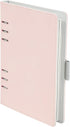 Oxford 6-Ring Professional Notebook, 7 x 9 Inch, Refillable Writing Journal, Ivory Paper, 100 Sheets, Blush Pink Faux