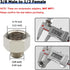 Hooshing 2PCS Faucet Hose Adapter, 1/2 Female to 3/8 Male Reducer Compression Brass Pipe Fitting with Washers
