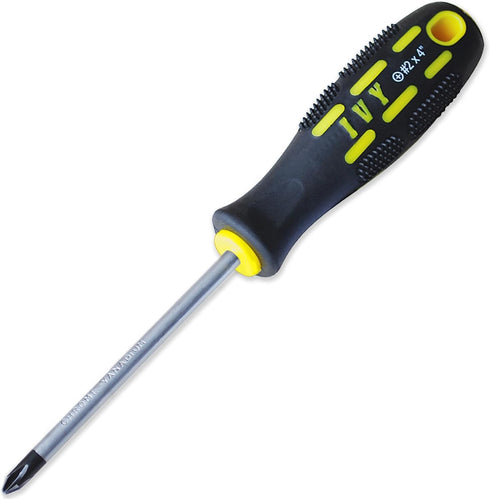 IVY Classic Phillips Magnetic Screwdriver #2 x 4", Power Pro Grip Handle, 3-Pack