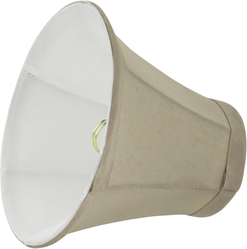 Aspen Creative 30008, 3" 6" 5" Set 1 Bell Clip-On Chandelier Lamp Shade, Butter Crme, Top x Bottom x Slant Height