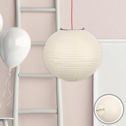 11.81 Inch White Round Paper Lantern Lampshade Hanging Paper Lanterns Ceiling Lampshade for Home Decor Wedding