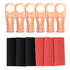 6pcs Sanuke 4 Awg - 3/8" (M10) Heavy Duty Wire Lugs Ring Terminal Connectors for Battery Cable