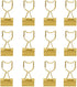 Gold Binder Clips Small, Cat Shaped 3/4-Inch Medium Gold Paper Clips for Office Decor Supplies (12pcs)