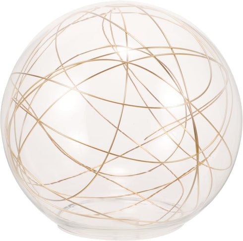 UKCOCO Round Sphere Glass Globes for Light Fixtures Replacement Clear Bubble Glass