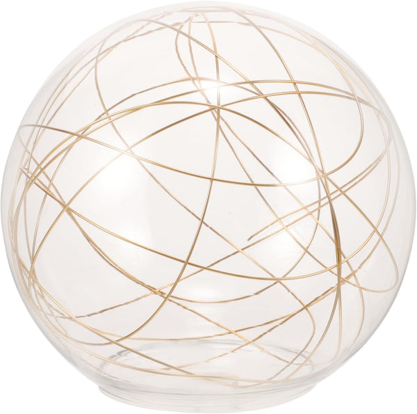 UKCOCO Round Sphere Glass Globes for Light Fixtures Replacement Clear Bubble Glass