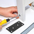 RUGLAMZHIP 8 40 Flat Mending Plates, Pcs Black Metal Flat Straight Mending Plates, Joining Fixing Brackets, Flat Fixing