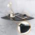 Alise 2 Pcs Adjustable Brackets for Board/Glass Floating Shelf, Wall Mount Support Holder Accessories (Black Finish)