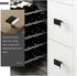 2pcs SEWACC Kitchen Cabinet Pull Handles, Single Hole Dresser Drawer Pulls, Bright Chrome and Black Finish, Furniture