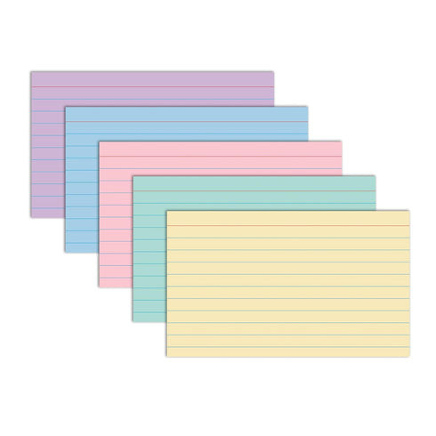 C-Line 3 5 100/PK (48810) x Index Cards, Assorted Colors, Ruled