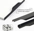 KGUDYS 200/300mm Wardrobe,MatteBlack-500mm/19.7in Concealed Pull Handle, Aluminum Alloy Finger Edge Pull Handle