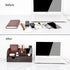 KINGFOM PU Leather Desk Organizer, Pen Pencil Holder Caddy Storage Box with Drawer, 6 Compartments (Brown)