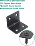 90 8 Pack Black(38x30x30mm) Heavy Duty Stainless Steel Corner Bracket,ULIFESTAR L Shaped Shelf Bracket Degree Corner