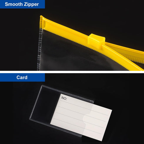 Tamaki 10 Pack Plastic Envelope Poly Zip Envelopes, A4 Size, Letter Size, for School Office Supplies, 10 Color (13x9.5)