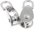 2PCS Lifting Single Pulley - Stainless Steel Heavy Duty Swivel Rope Pulley Block M15