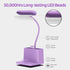 AXX Cute Purple Desk Lamp, Rechargeable Study Table Light for Home Office, Small, Battery Operated, LED, Flexible