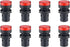 uxcell 8Pcs Red Indicator Light - 22mm Panel Mount AC/DC 110V for Electrical Control Panel, HVAC, DIY Projects