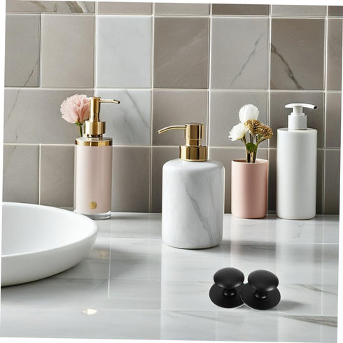 2pcs OSALADI Self-Stick Shower Suction Handle Adhesive Stainless Steel Grab Bar for Bathroom No Drilling Required