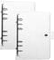 FUKQVOD 2 Pack Transparent Soft PVC 6-Ring Binder Covers with Snap Button Closure for 6 Hole Planner Pages
