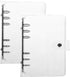 FUKQVOD 2 Pack Transparent Soft PVC 6-Ring Binder Covers with Snap Button Closure for 6 Hole Planner Pages