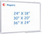 White Board Dry Erase, Magnetic Wall Whiteboard, Aluminum Frame Hanging Marker Board, 36 x 24 inch
