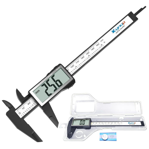 Kynup Digital Caliper Measuring Tool, 6Inch/150mm Micrometer Caliper with Large Screen for Mechanics, Jewelers,