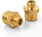 RV Faucet Adapter 1/2" to 3/8" Reducer, Brass Kitchen Faucet Supply Line Adapter, 3/8" Compression Fitting, 2 Pieces