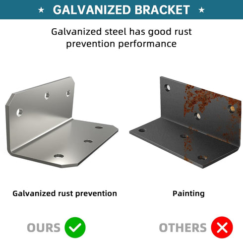 KOMOHOM 4 Inch 4" 2" 2" 90 Duty4 L Brackets Corner Braces for Wood L Right Angle Bracket, x x Metal Joint Bracket