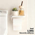 Self Adhesive Toilet Paper Holder with Shelf, No Drill Wall Mounted Bathroom Tissue Holder, Sticky TP Roll Holder